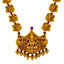 22K Yellow Gold Gehru Finish Temple Necklace (64.8gm)
