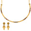 22K Yellow Gold Meenakari Halsi Jewelry Set (41.7 grams)