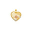 22K Multi-Tone Gold Heart Shaped Pendant for Women (3.9gm)