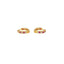 Ruby & CZ Stone Hoop Earrings in 22K Gold (2.3gm)