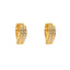 CZ Stone Hoop Earrings in 22K Gold (3.1gm)
