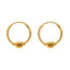 22K Yellow Gold Single Bead Hoop Earrings (2.8gm)