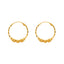 22K Yellow Gold Beaded Hoop Earrings (4.3gm)