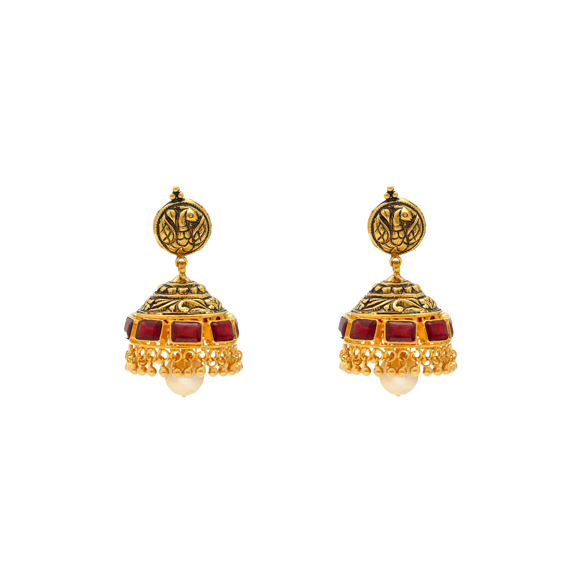 Buy 22k Gold Earrings Jhumka Jewelry, Handmade Vintage Pure Indian Style  Handmade Dangle Jhumki Earrings Chandelier, Wedding Earrings Online in  India - Etsy