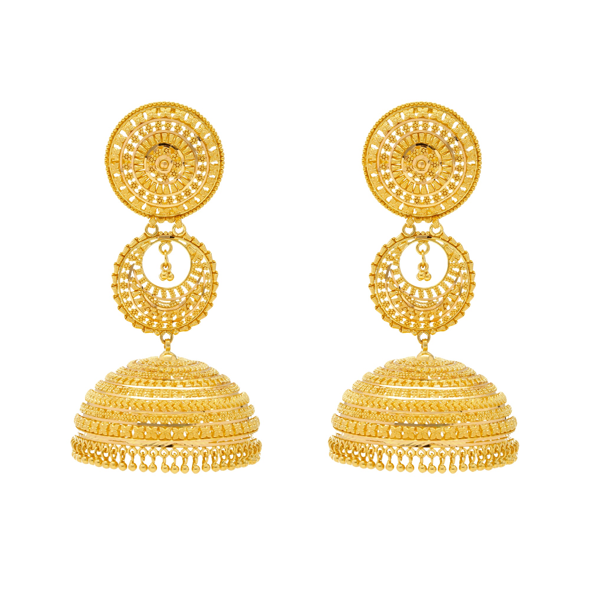 Earrings In 22Kt Yellow Gold (3 gram) The Tisya Earrings