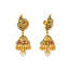 22K Yellow Gold & Ruby Antique Jhumka Earrings (15.6gm)