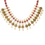 22K Gold & Ruby Kasu Temple Necklace Set (43gm)