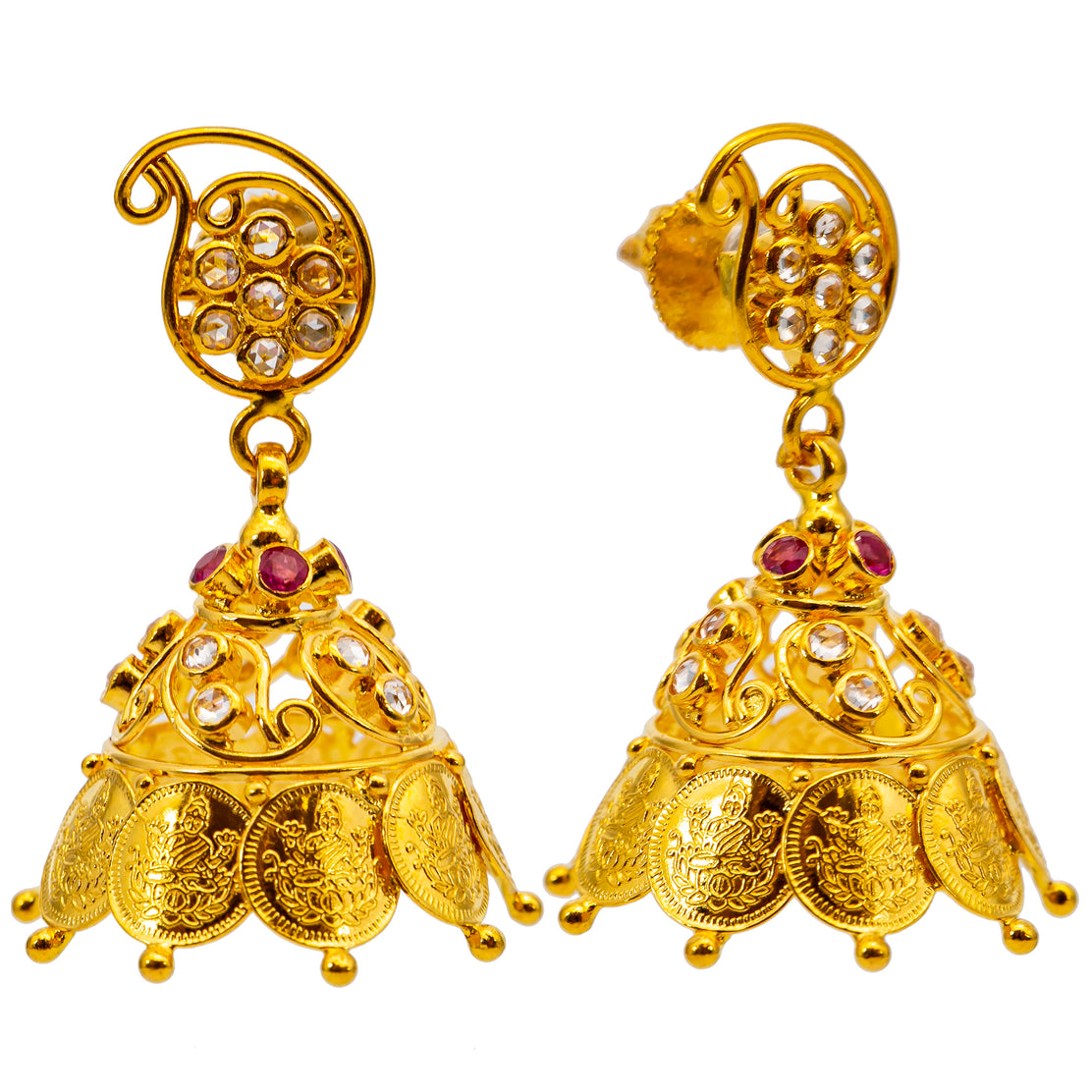 4 gram gold jhumka designs sales