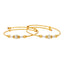 22K Multi-Tone Gold Adjustable Beaded Bangle for Kids (11.8 grams)