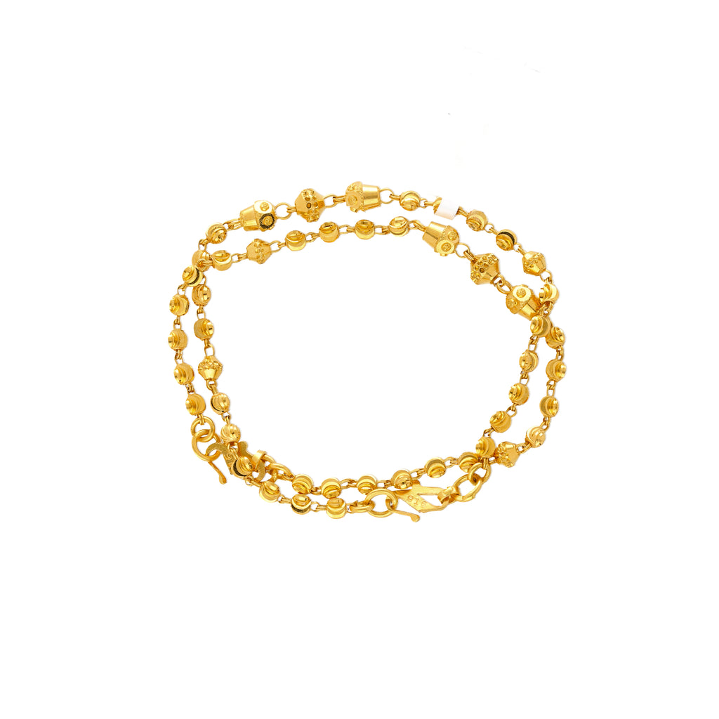 2K Yellow Gold Beaded Bracelet Set (7.2gm) | 
Gift a special child in your life with this charming set of 22k yellow gold beaded bracelets. Fe...