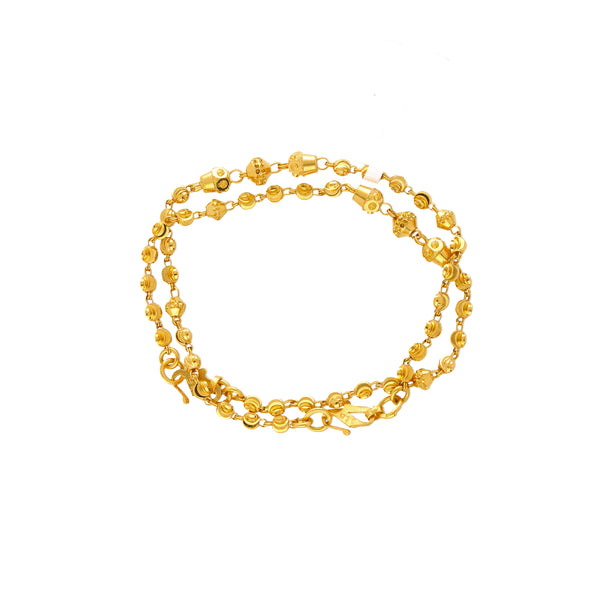 2K Yellow Gold Beaded Bracelet Set (7.2gm) | 
Gift a special child in your life with this charming set of 22k yellow gold beaded bracelets. Fe...