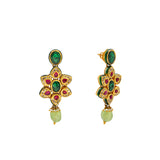 Kundan Pendant Set in 22K Yellow Gold (40.2gm) | 
Show off your culture and pride with this elegant 22 karat yellow gold and kundan pendant set fr...