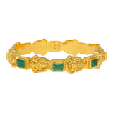 22K Yellow Gold & Emerald Laxmi Bangle Set (54.9 grams) | 
These stunning 22k yellow gold bangles for women have a gorgeous design incorporating the Goddes...