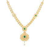 Jaya Jewelry Set w/ 22K Yellow Gold & Emeralds (77.8gm) | 
Our Jaya Jewelry set is simply breathtaking. The 22k yellow gold design is decorated with a stun...