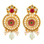 22K Gold Sajani Jewelry Set w/ Emeralds & Pearls (149.3gm)