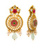 22K Gold Sajani Jewelry Set w/ Emeralds & Pearls (149.3gm)