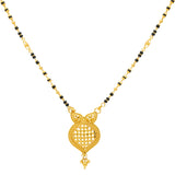 22K Gold Mangalsutra Necklace (12.3gm) | 
Symbolize your love and commitment with this elegant 22k yellow gold and black bead mangalsutra ...