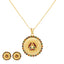 22K Yellow Gold Meenakari Pendant Set (22.1gm)
