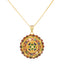 22K Yellow Gold Meenakari Pendant Set (29.8gm)