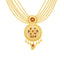 22K Yellow Gold Meenakari Jewelry Set (71.3 grams)