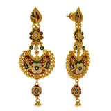 22K Gold Meenakari Jewelry Set (87.8gm) | 
Add this vibrant Indian bridal jewelry set to your gown for your most important day! The Meenaka...