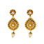 22K Gold Meenakari Jewelry Set with Pearls (41.9gm)