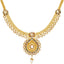 22K Gold Meenakari Jewelry Set with Pearls (41.9gm)