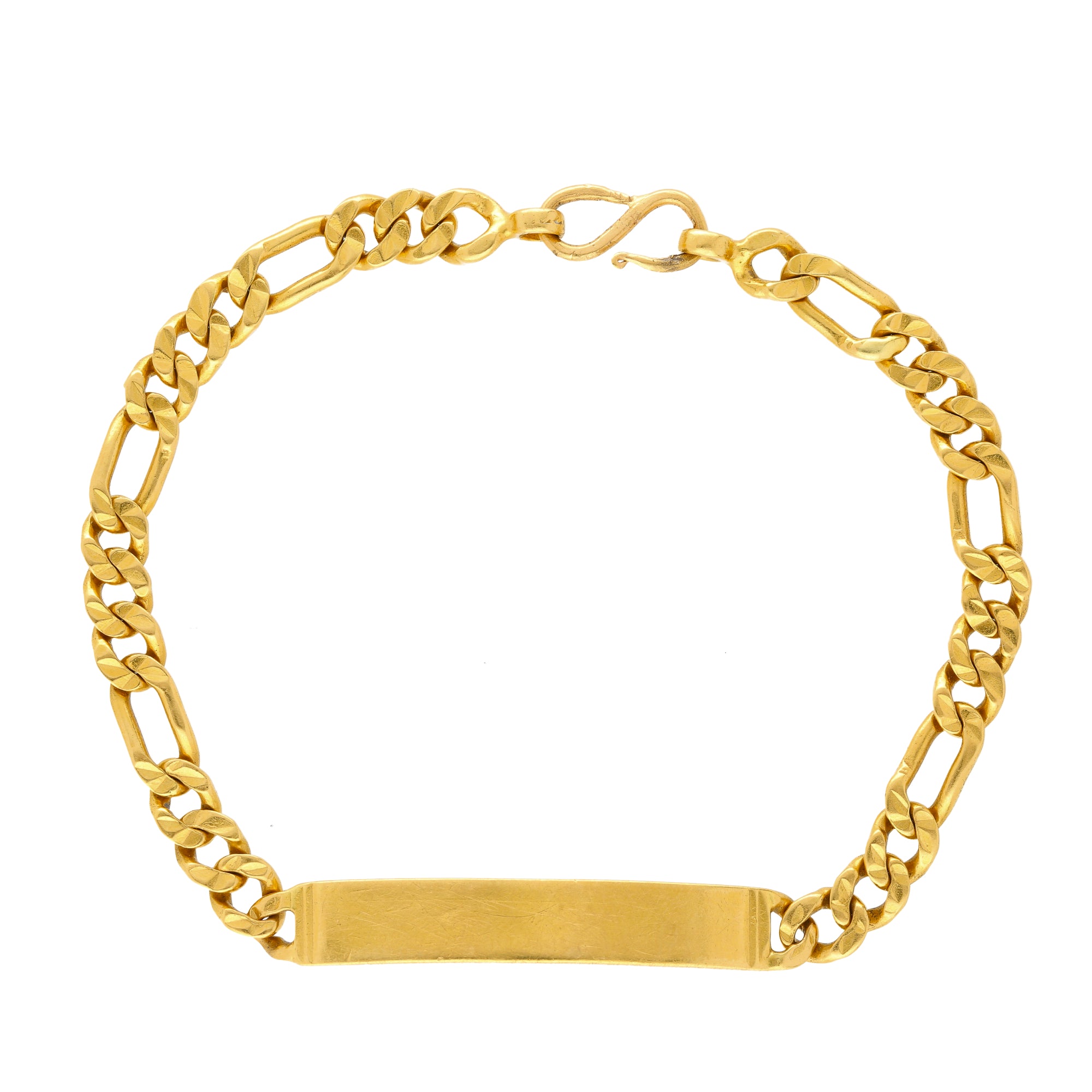 Mens gold bar bracelet discount