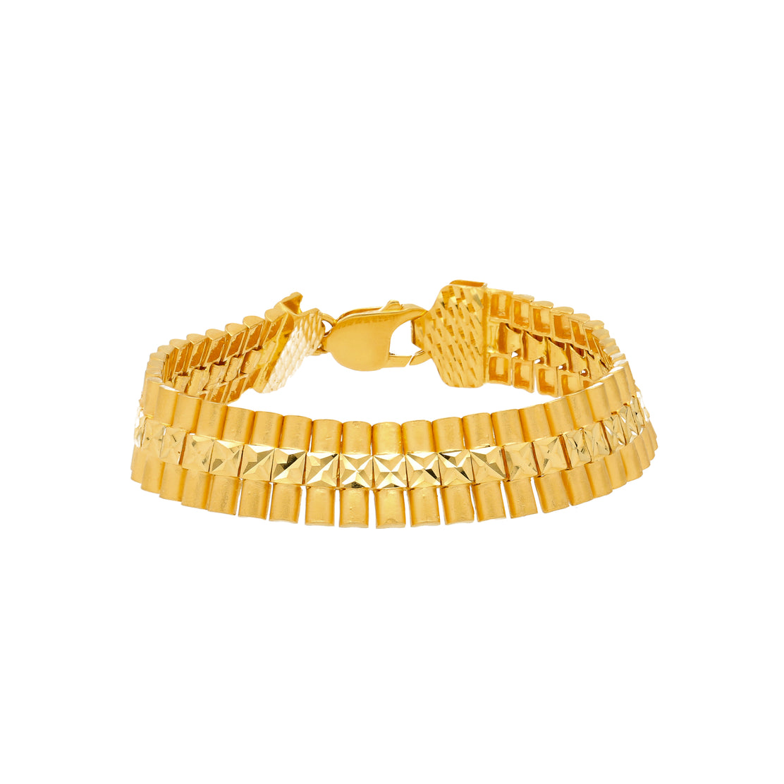 22K Yellow Gold Link Bracelet For Men (52.3gm)