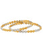 22K Yellow & White Gold Beaded Bangle (19.1gm)