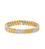 22K Yellow & White Gold Beaded Bangle (19.1gm)