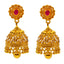 22K Yellow Gold Kasu Laxmi Jewelry Set w. Jhumka Earrings (108 grams)