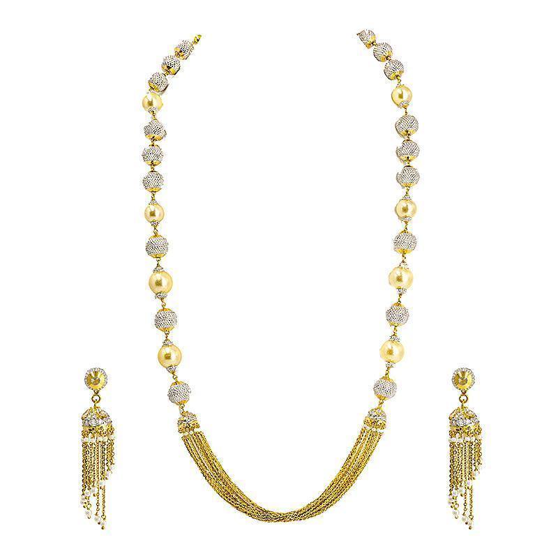 Buy JMBW International Gold Plated Alloy Earring and Necklace Set (Gold)  Online at Best Prices in India - JioMart.