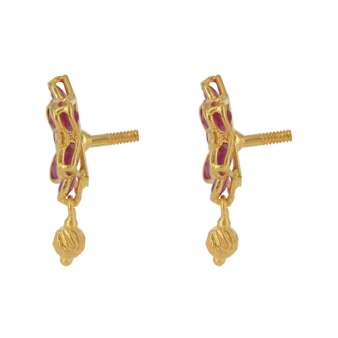 235-GER15952 - 22K Gold Earrings For Baby with Cz | Baby earrings, 22k gold  earrings, Gold earrings