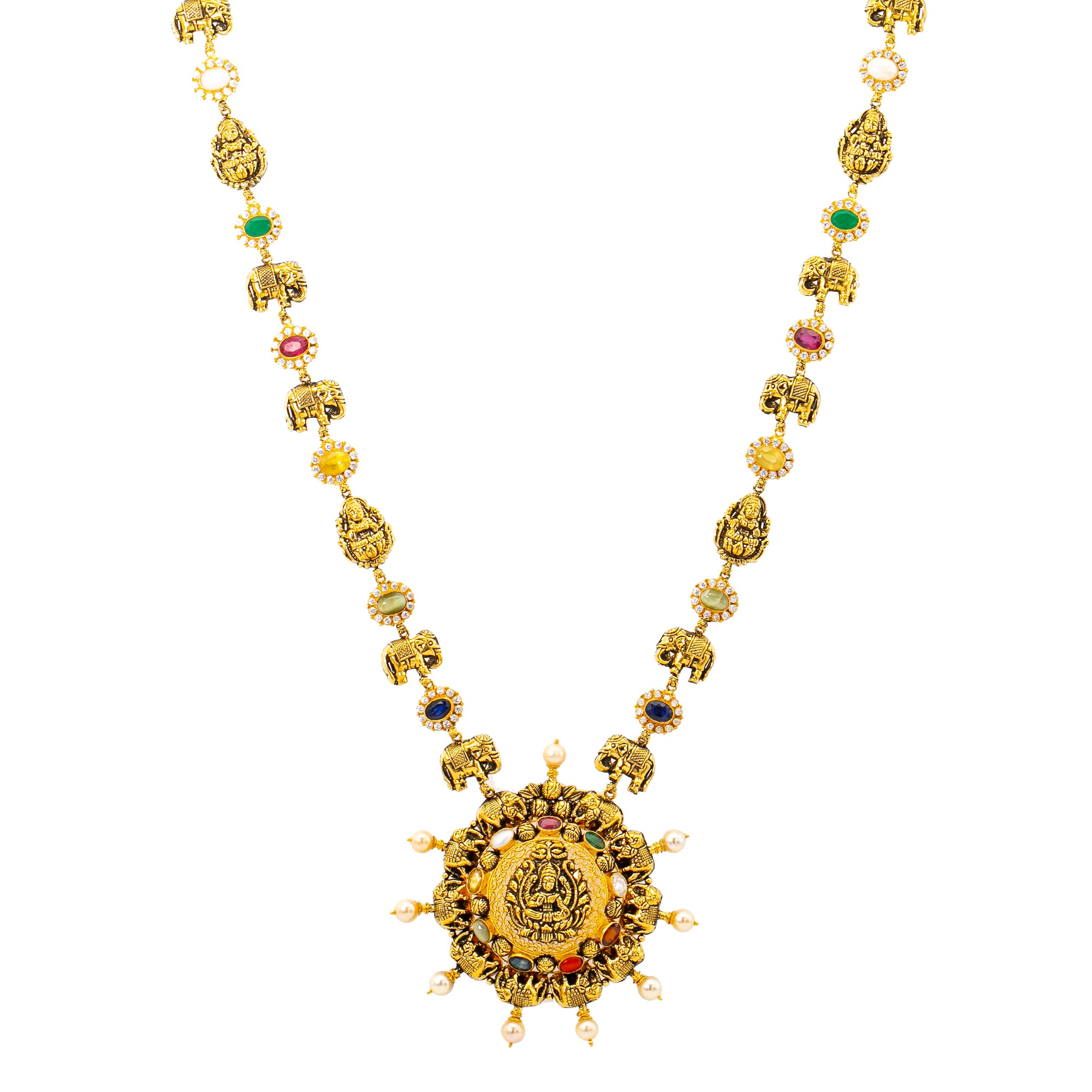 Navaratna Necklace - Indian Jewellery Designs
