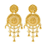 22K Yellow Gold Beaded Filigree Jewelry Set (62.9gm) | 
This wonderful 22k yellow gold earring and necklace set features expert beading and filigree wor...