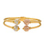 22K Multi-Tone Gold Open Bangle (26.3gm)
