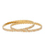 22K Multi-Tone Gold Leaf Bangle Set of 2 (26.5gm)