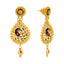 22K Yellow Gold Meenakari Peacock Jewelry Set (54.4gm)