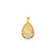22K Multi-Tone Gold Oval Shaped Pendant for Women (3gm)