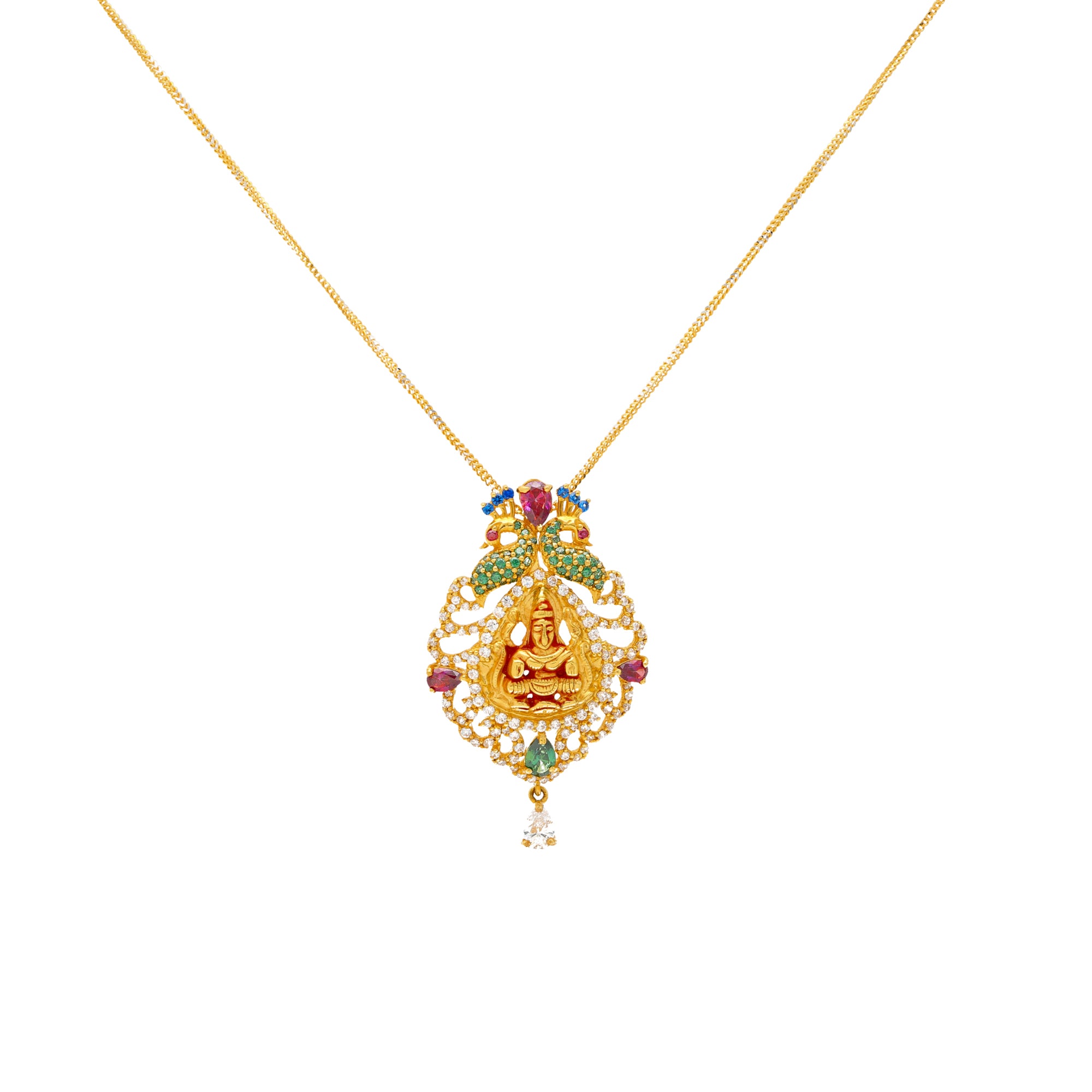 Lakshmi pendant necklace gold discount