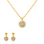 22L Yellow & White Gold Ball Pendant Set (17.4gm)
