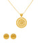 22K Yellow Gold Filigree Pendant Set (17gm)