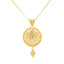 22K Yellow Gold Round Pendant Set (21.9gm)