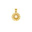 22K Yellow Gold & Pearl Pendant (2.7gm)