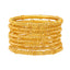 22K Yellow Gold Pipe Bangle Set of 8 (85.8gm)