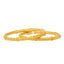22K Yellow Gold Pipe Bangle Set of 8 (85.8gm)