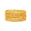 22K Yellow Gold Pipe Bangle Set of 8 (85.8gm)