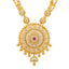 22K Yellow Gold Long Necklace Set w. Chandbali Earrings (80.3 grams)