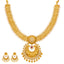 22K Yellow Gold & CZ Stone Jewelry Set w. Chandbali Earrings (69.2 grams)